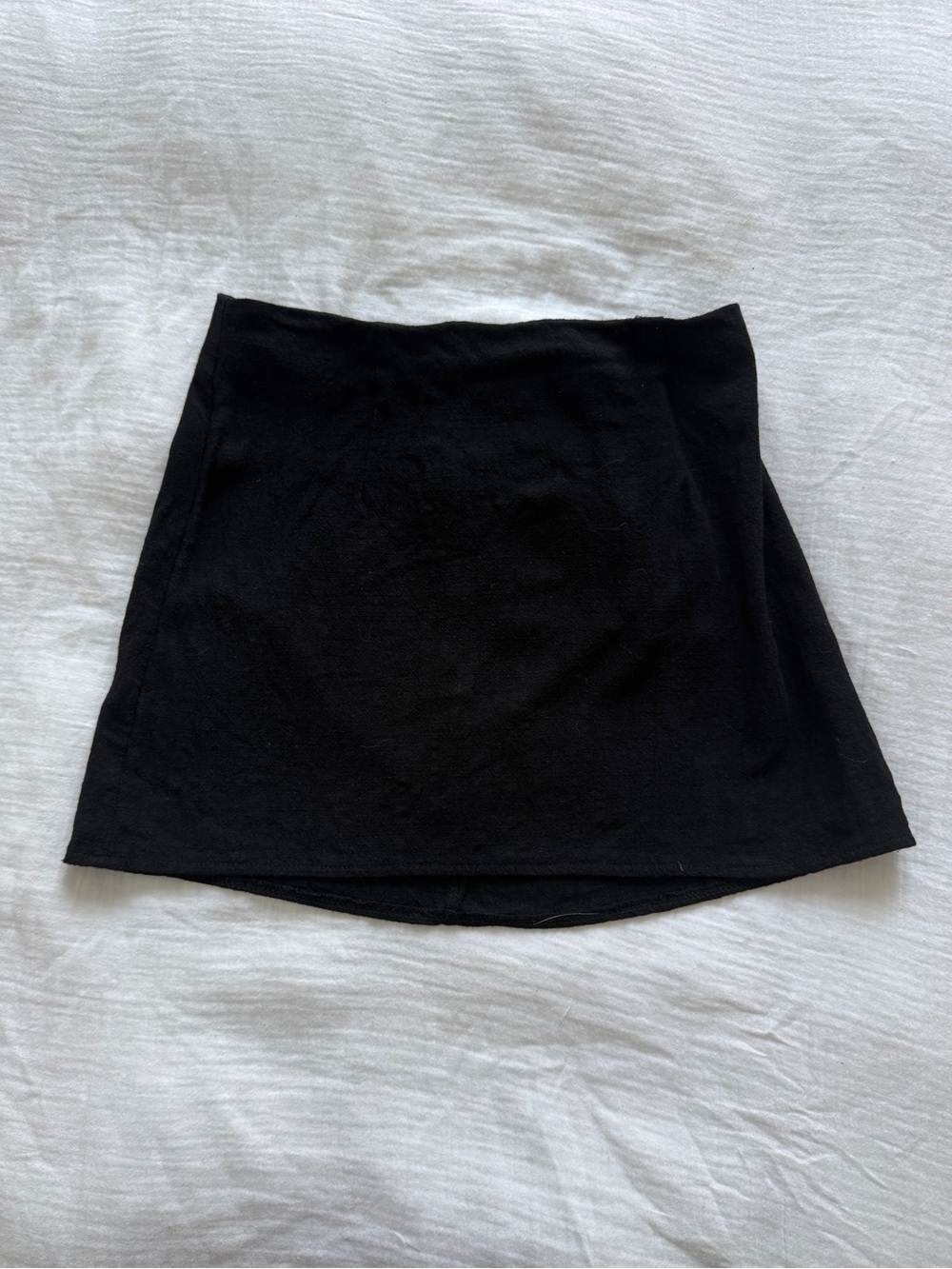 Princess Polly Black linen mini skirt